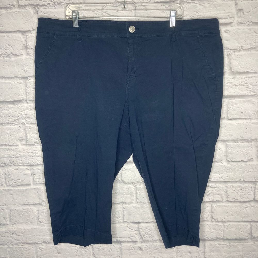 Lane Bryant Navy Capri Crop Dress Pant 22